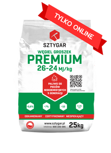 1 tona Węgiel Groszek Sztygar Premium - produkt dostępny tylko online